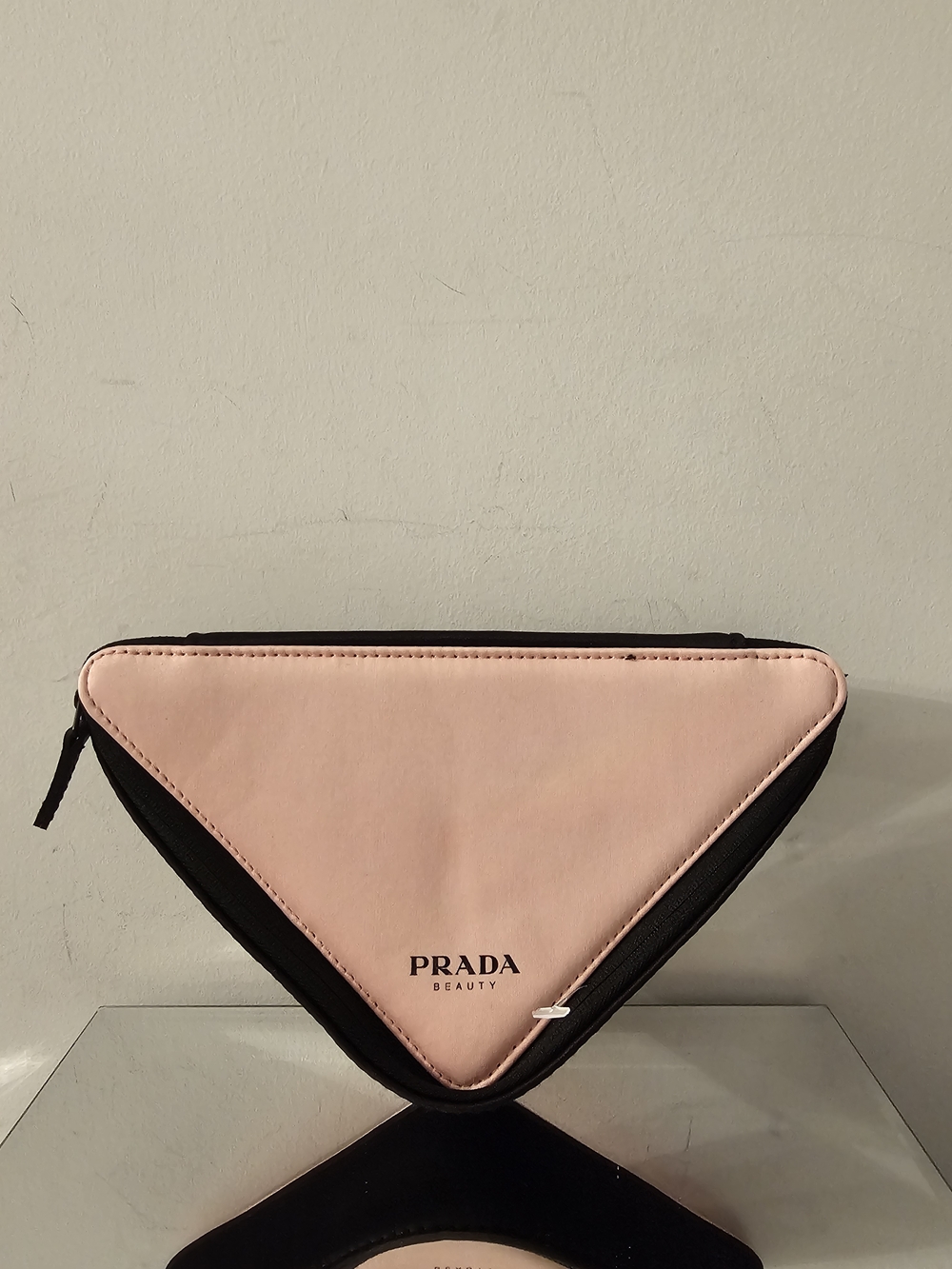 Prada Beauty Pink Triangle Cosmetic Pouch